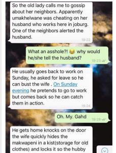 South African Man gossip 