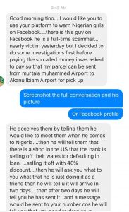 Facebook scam alert 