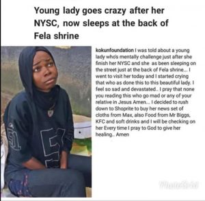 Young Lady Mad after NYSC