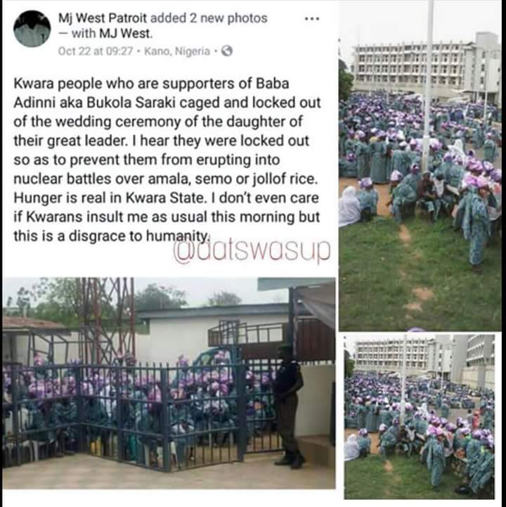 Saraki’s supporters all decked in Asoebi denied entry to his daughter’s wedding